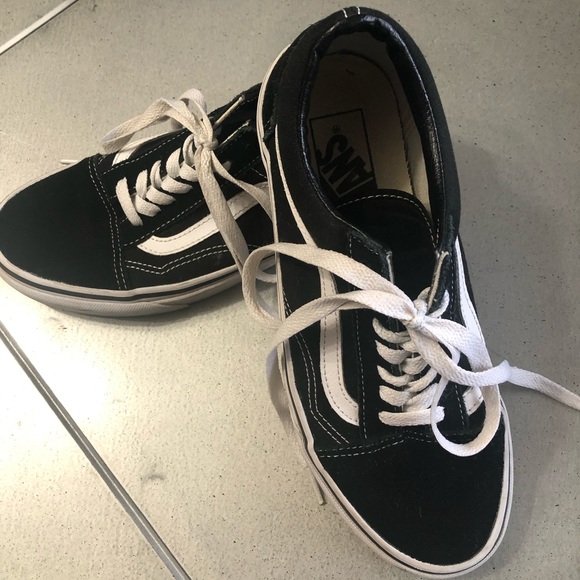 Van Heusen Shoes - VANS OLD SCHOOL SUEDE & CANVAS SNEAKER 7.5 blk/w